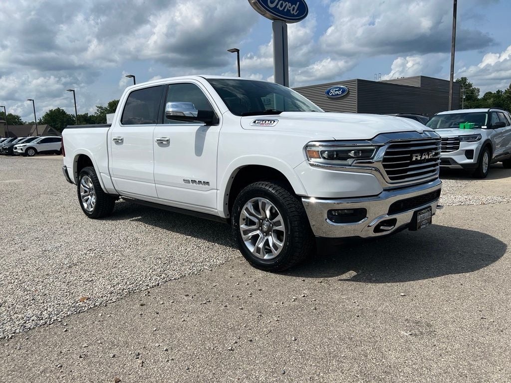 2020 RAM 1500 Limited in Bright White Clearcoat — front three-quarter view