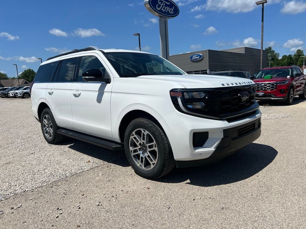 2026 Ford Expedition Active in Star White Metallic Tri-Coat — front three-quarter view
