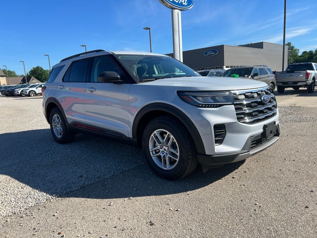 2026 Ford Explorer Active in Space White Metallic — front three-quarter view