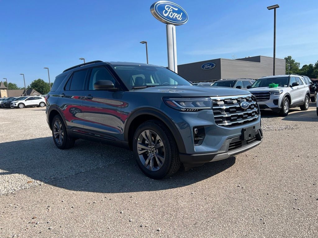 2026 Ford Explorer Active in Vapor Blue Metallic — front three-quarter view