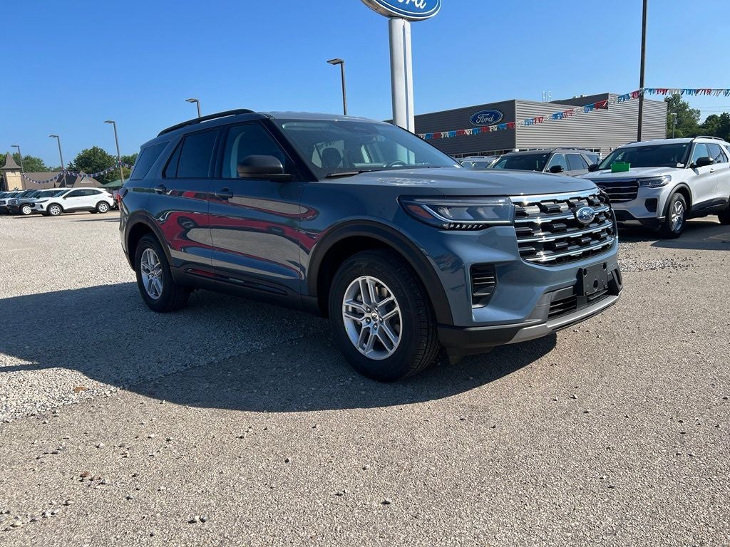 2026 Ford Explorer Active in Vapor Blue Metallic — front three-quarter view