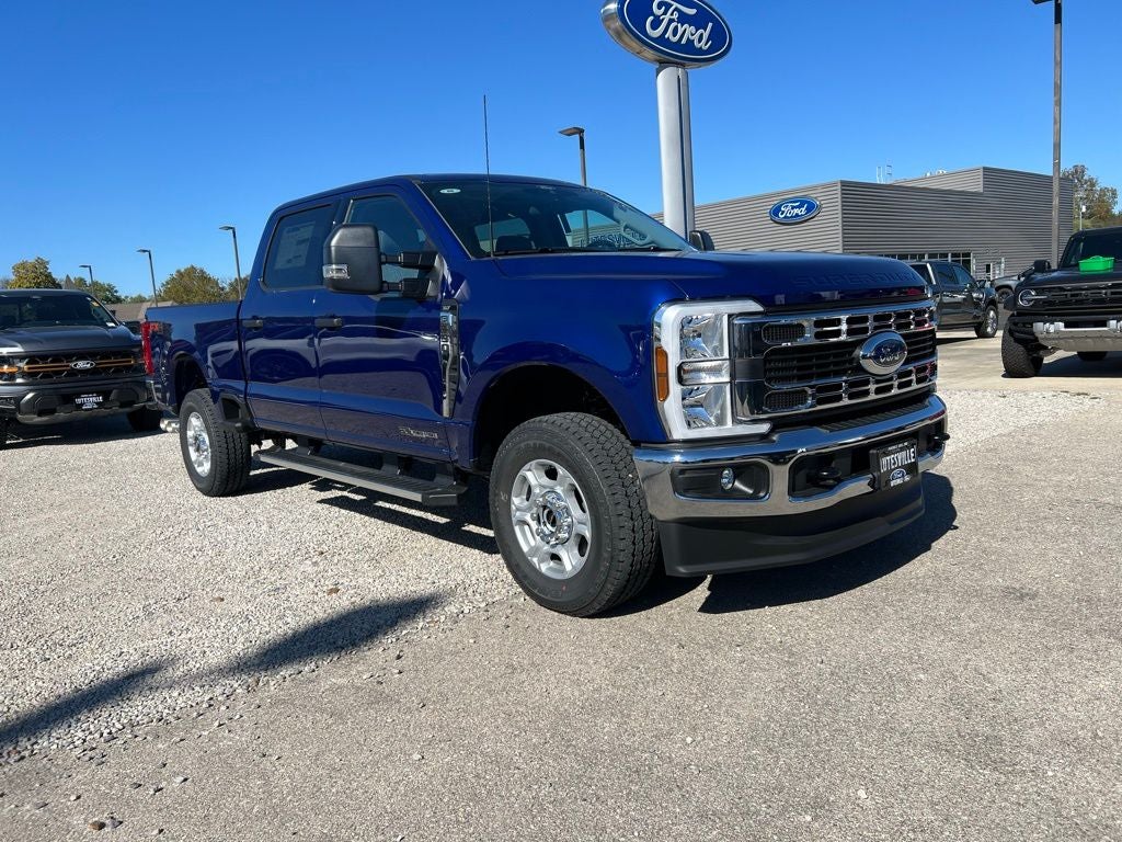 2026 Ford F-250 XLT in Argon Blue Metallic — front three-quarter view