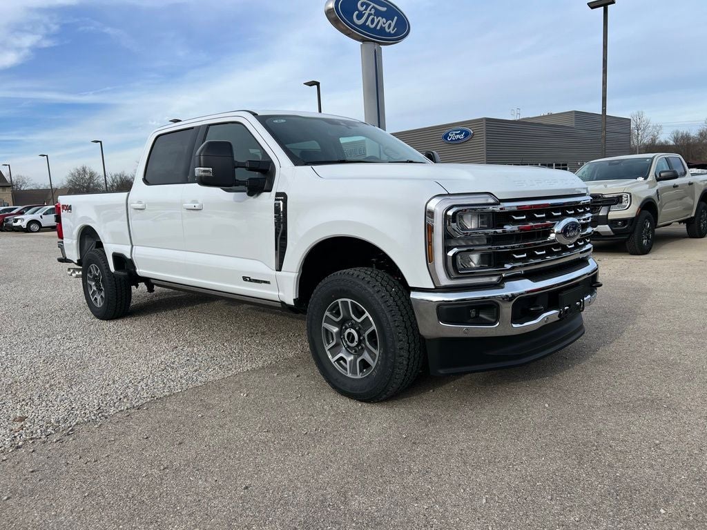 2026 Ford F-250 Lariat in Oxford White — front three-quarter view