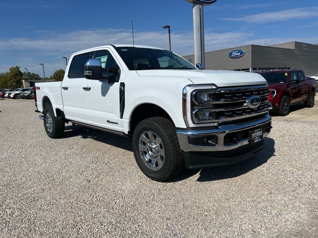 2026 Ford F-250 Lariat in Oxford White — front three-quarter view
