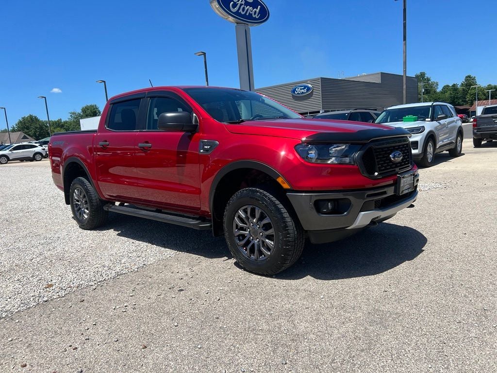 2021 Ford Ranger XLT in Rapid Red Metallic Tinted Clearcoat — front three-quarter view