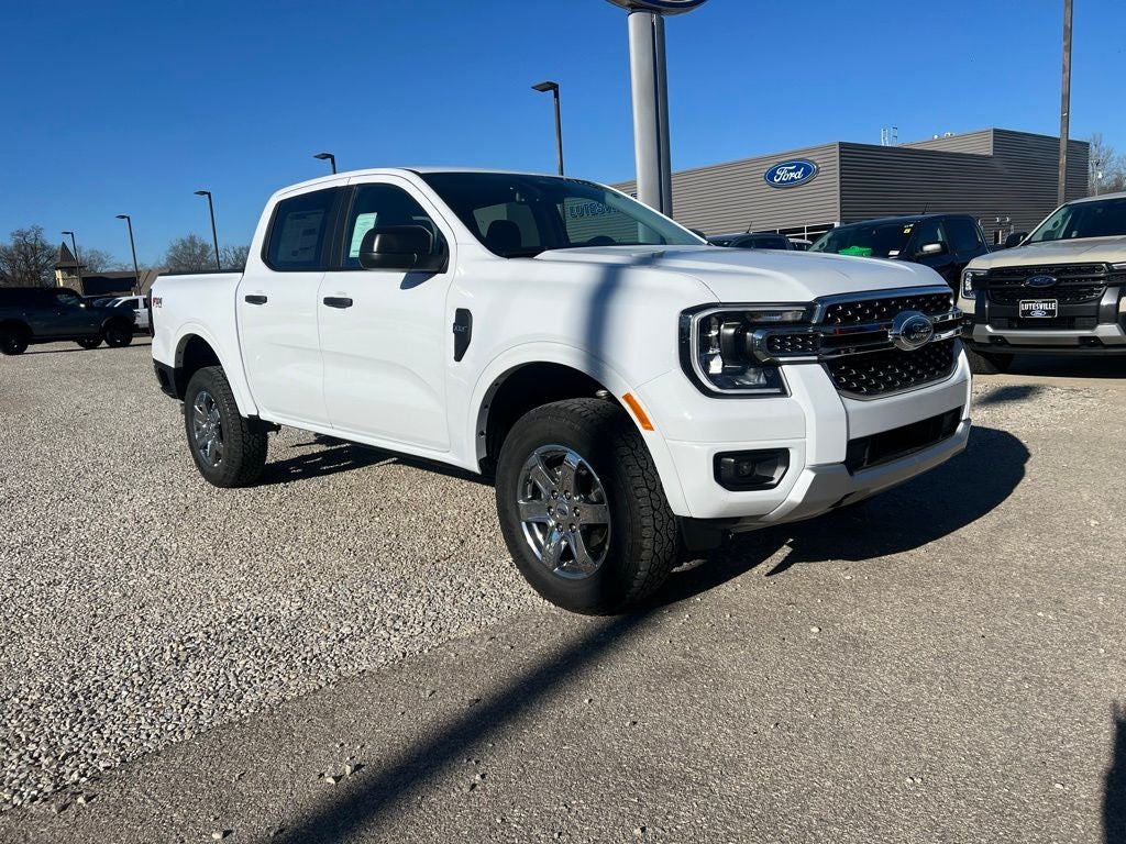 2025 Ford Ranger XLT in Oxford White — front three-quarter view