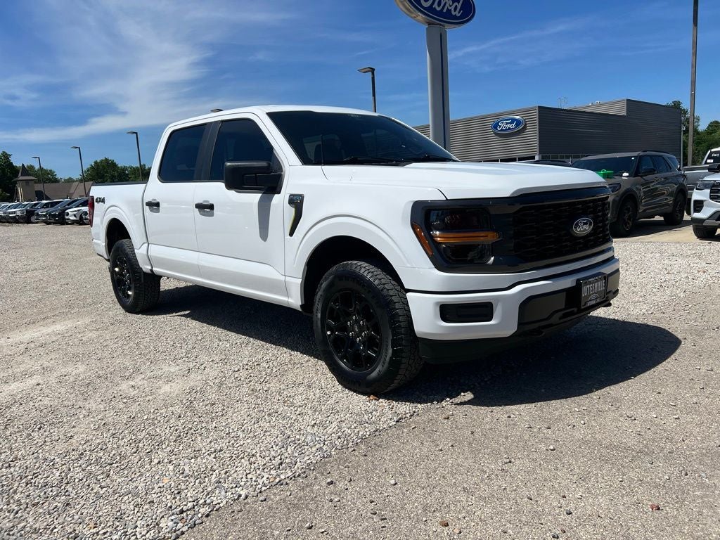 2025 Ford F-150 STX in Oxford White — front three-quarter view