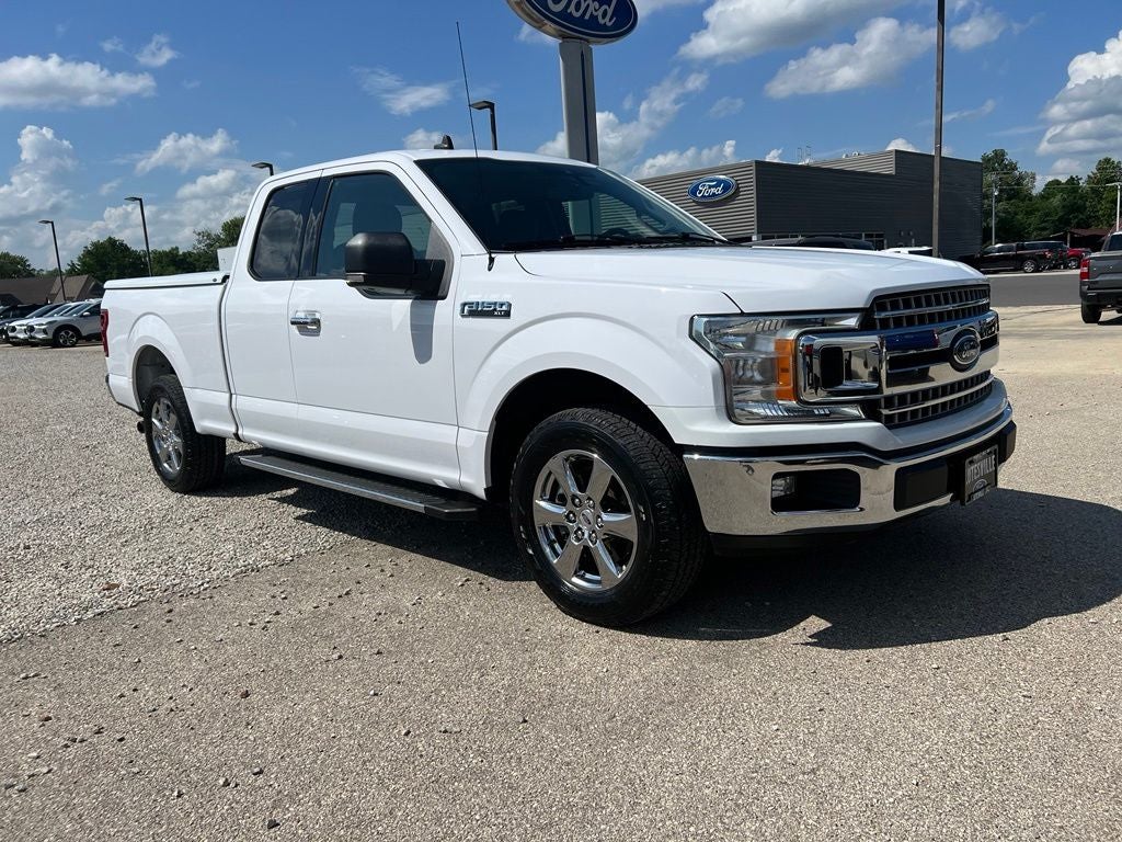 2019 Ford F-150 XLT in Oxford White — front three-quarter view