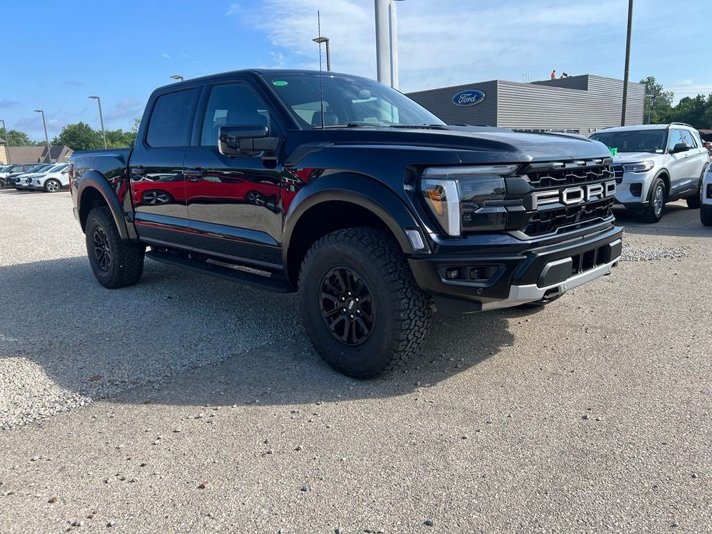 2026 Ford F-150 Raptor in Antimatter Blue Metallic — front three-quarter view