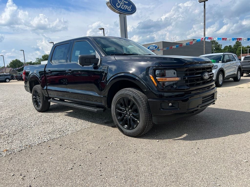 2026 Ford F-150 XLT in Agate Black Metallic — front three-quarter view