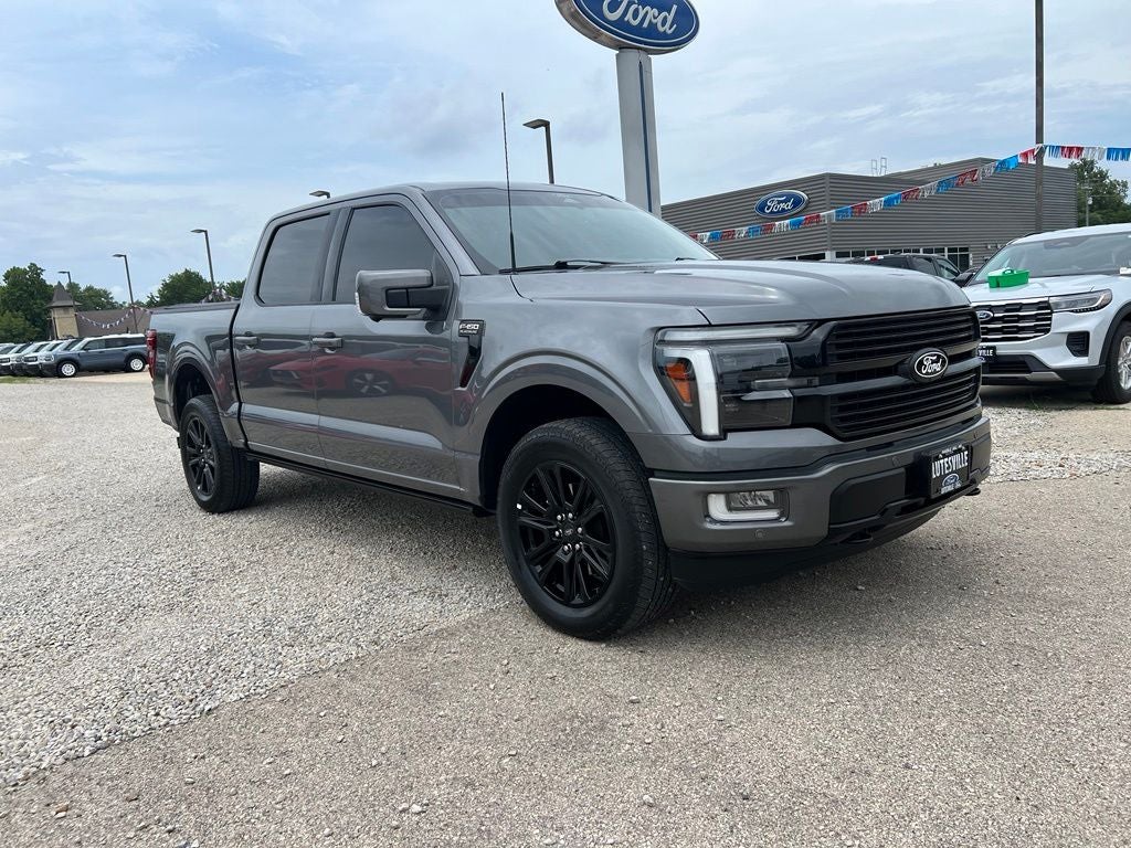 2024 Ford F-150 Platinum in Carbonized Gray Metallic — front three-quarter view